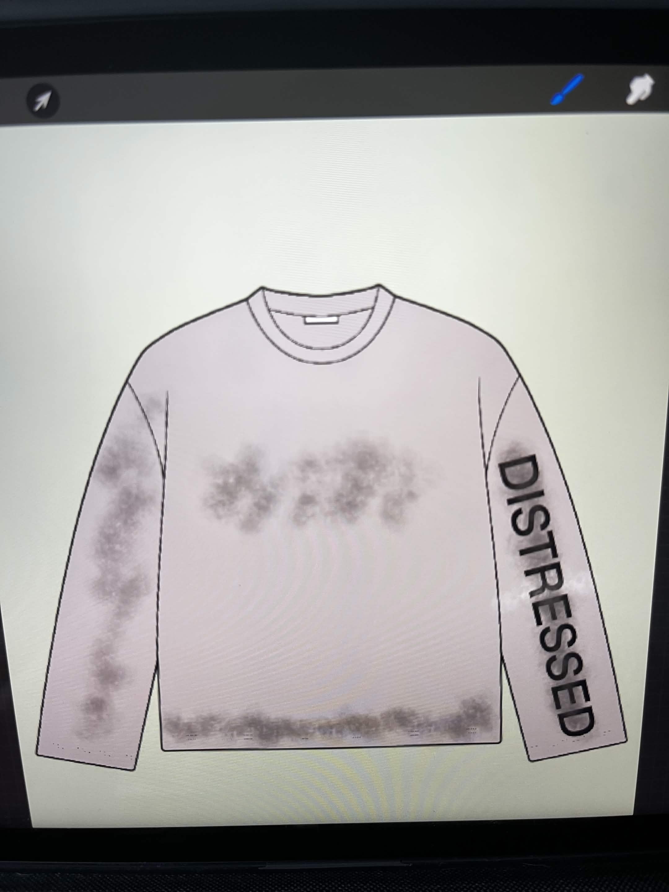 Destroyed Grey Lonsleeve
