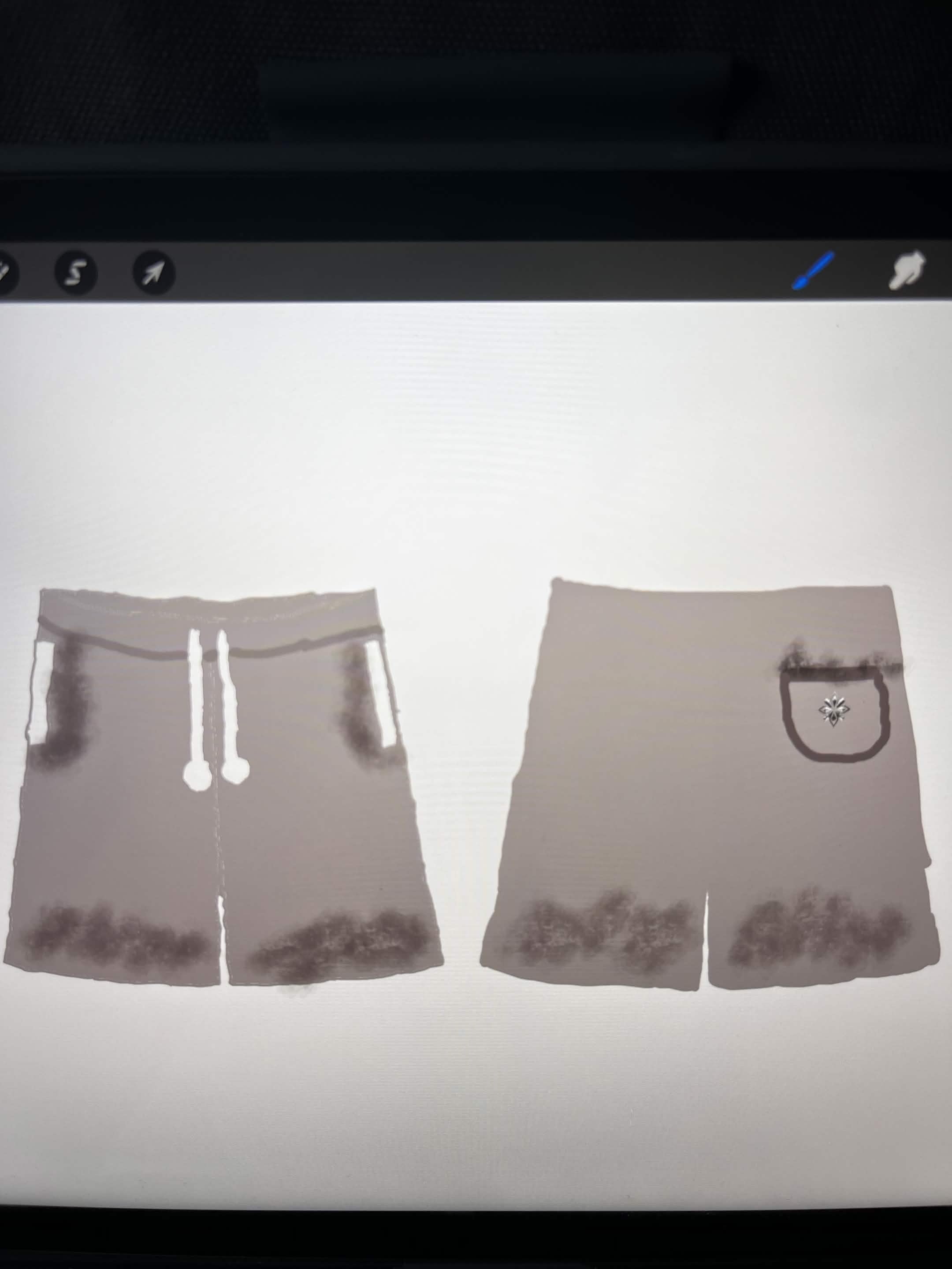 Ruined Grey Shorts